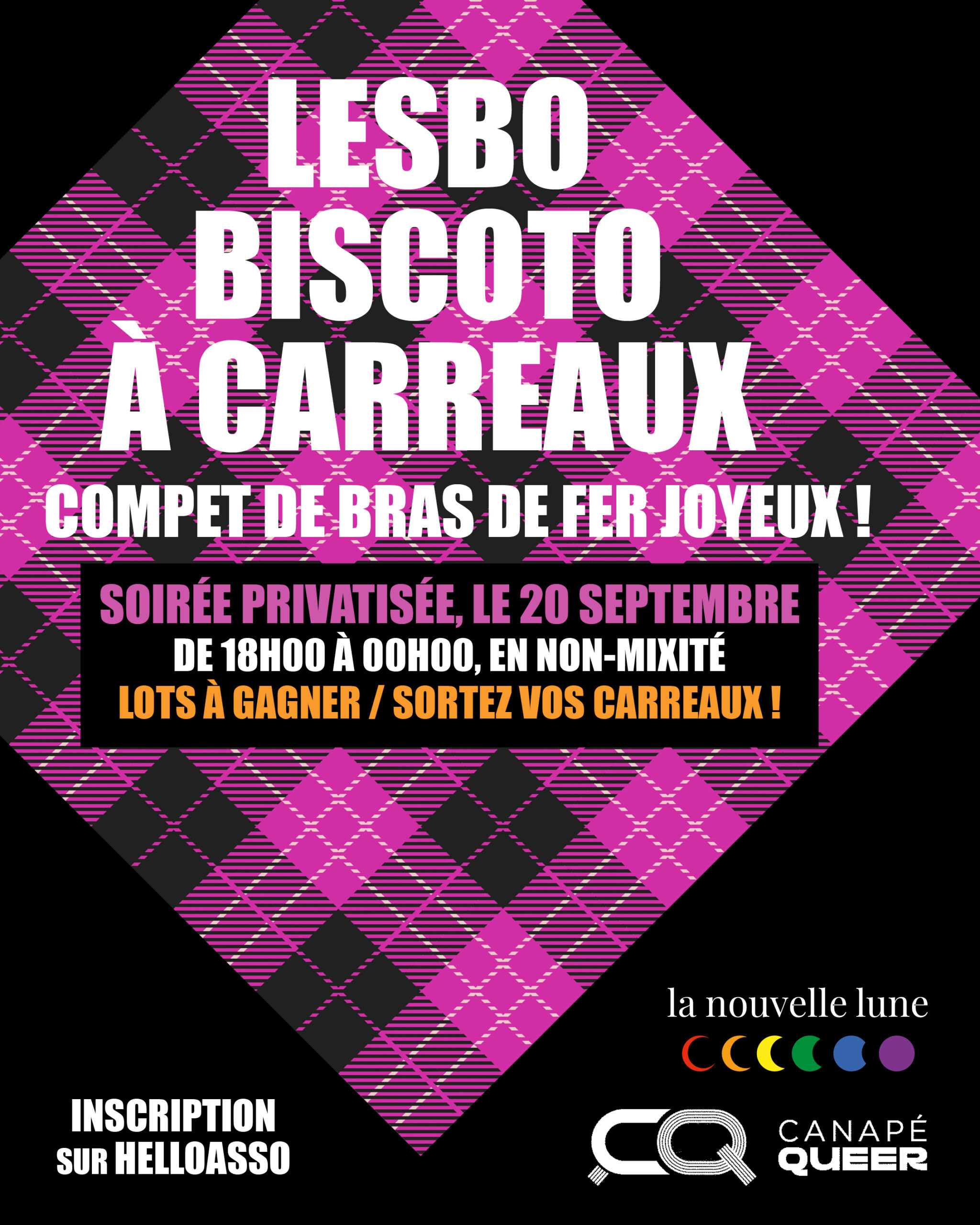 Soirée Lesbo biscoto à carreaux
